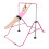 (Pink ) Gymnastics Bar, Folding Horizontal Bar With Rings 5