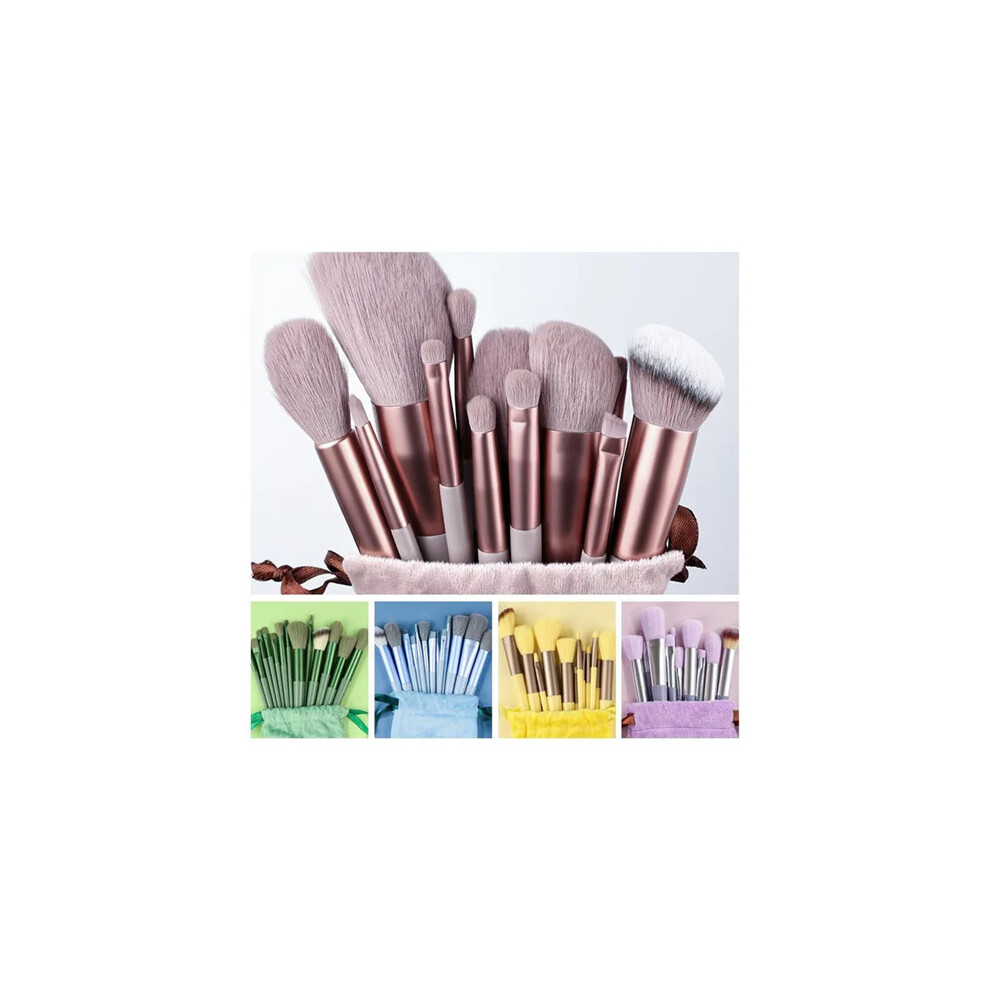 (Pink) 13PCS Makeup Brushes Set Beauty Soft Makeup Tool