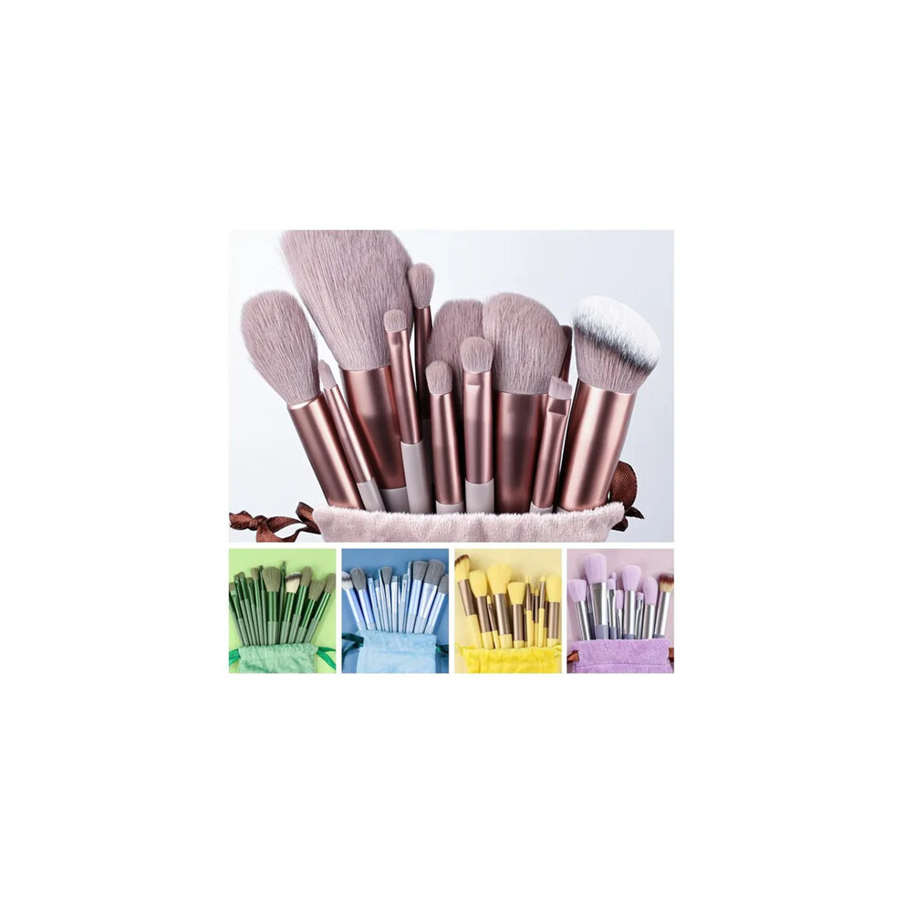 (Blue) 13PCS Makeup Brushes Set Beauty Soft Makeup Tool