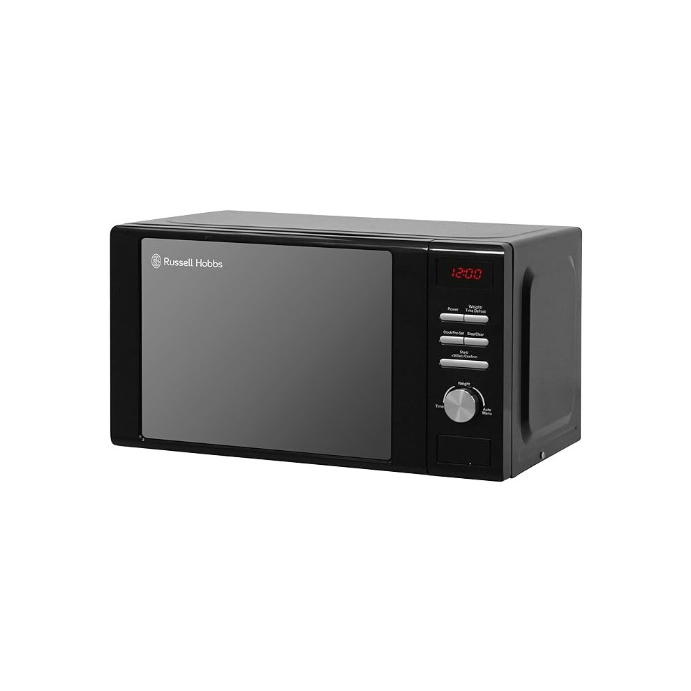 RHM2064B 20 Litre 800 W Black Digital Heritage Microwave with 5 Power Levels, Automatic Defrost, 8 Auto Cook Menus, Clock & Timer, Easy Clean