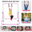 (Pink ) Gymnastics Bar, Folding Horizontal Bar With Rings 2