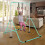 (Green ) Gymnastics Bar, Folding Horizontal Bar With Rings 7
