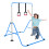 (Blue) Gymnastics Bar, Folding Horizontal Bar With Rings 1