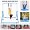 (Blue) Gymnastics Bar, Folding Horizontal Bar With Rings 2
