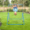 (Blue) Gymnastics Bar, Folding Horizontal Bar With Rings 8