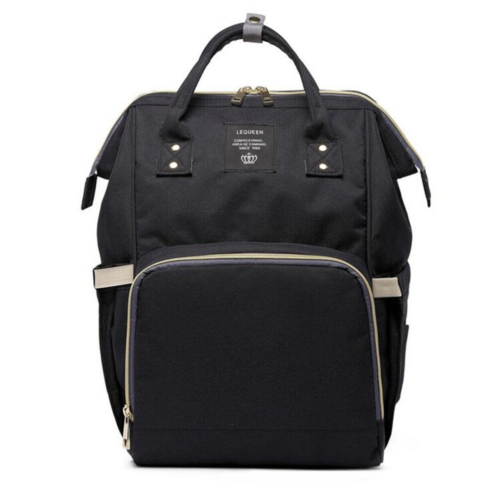(Black) Mummy Travel Backpack Large Capacity Nappy Travel Diaper Baby Bag Black Gzuk