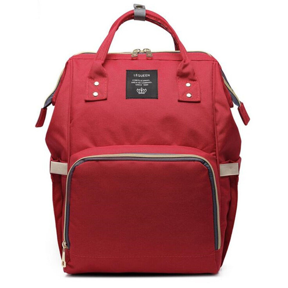 (Red) Mummy Travel Backpack Large Capacity Nappy Travel Diaper Baby Bag Red Gzuk