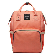 (Orange) Mummy Travel Backpack Large Capacity Nappy Travel Diaper Baby Bag
