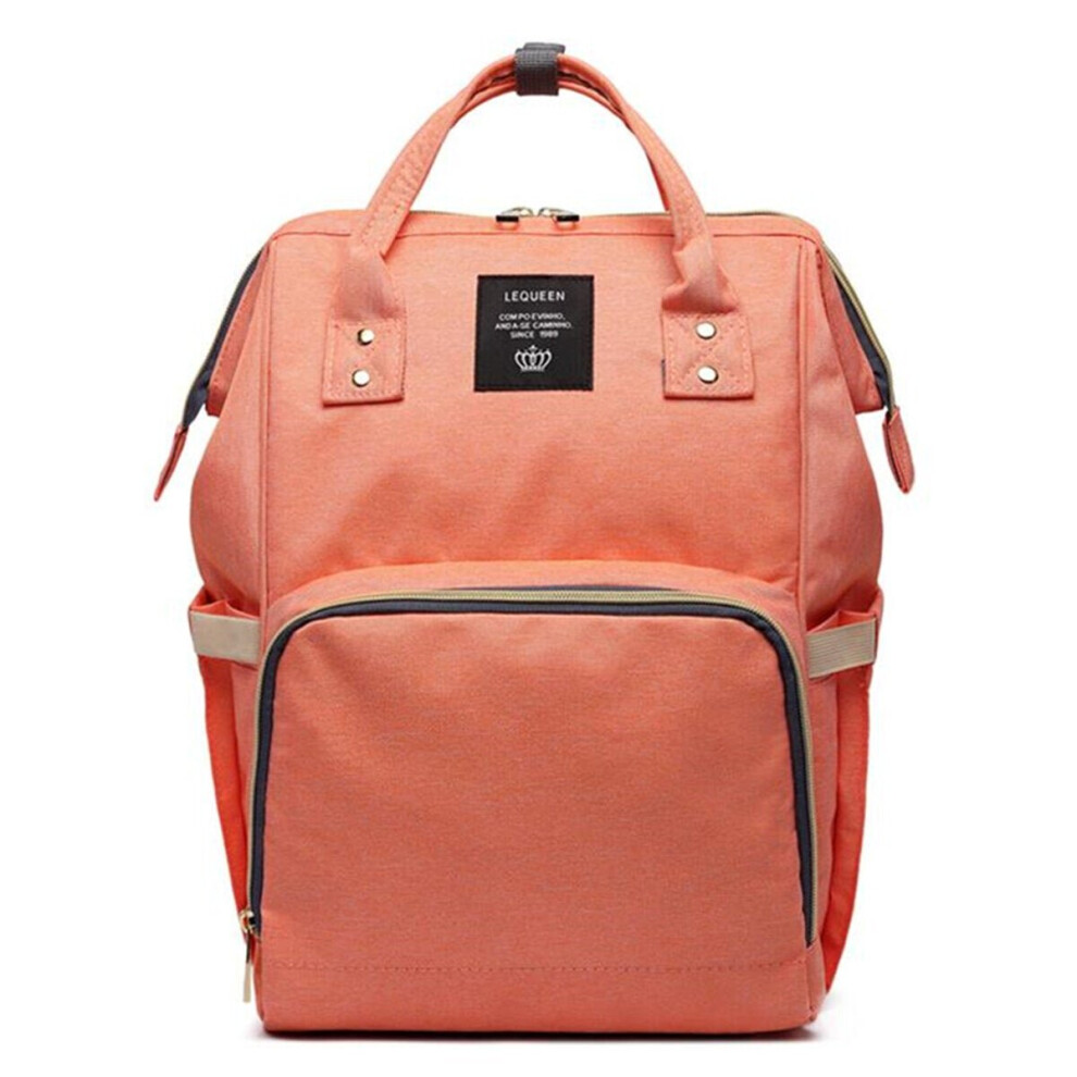 (Orange) Mummy Travel Backpack Large Capacity Nappy Travel Diaper Baby Bag Orange Gzuk