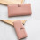 (Brown) Women 21 Card Slots Solid Long Wallet Purse Phone Bag 7