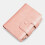 (Black) Women 10 Card Slots Solid Short Wallet Purse 10