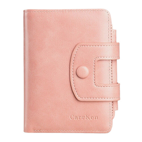 (Black) Women 10 Card Slots Solid Short Wallet Purse 2