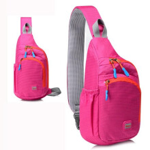 (Rose) Unisex Men Women Waterproof Nylon Chest Outdoor Sport Crossbody Bag