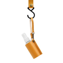 (Yellow) Spray Bottle Protective Cover Hangable Keychain Sub-Bottling Cosmetic Container