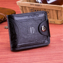 (Black) PU Leather Portable Purse 9 Card Holders Wallet For Women Men Unisex