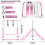 (Pink ) Gymnastics Bar, Folding Horizontal Bar With Rings 4
