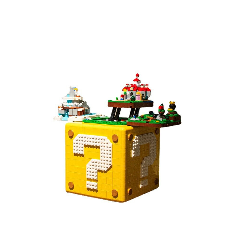 (LED Light With Remote Control Version) Fit Lego Super Mario 64 Question Mark Block Light Kit 71395 Building Blocks Set