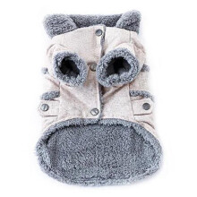 (Beige, XL) Autumn Winter Pet Clothes Dog Woollen Coats