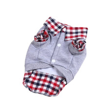 (Grey, S) Winter Pet Cat Dog Hoodies Coat Puppy Dog Cotton False Two-piece Clothing Dog Coats
