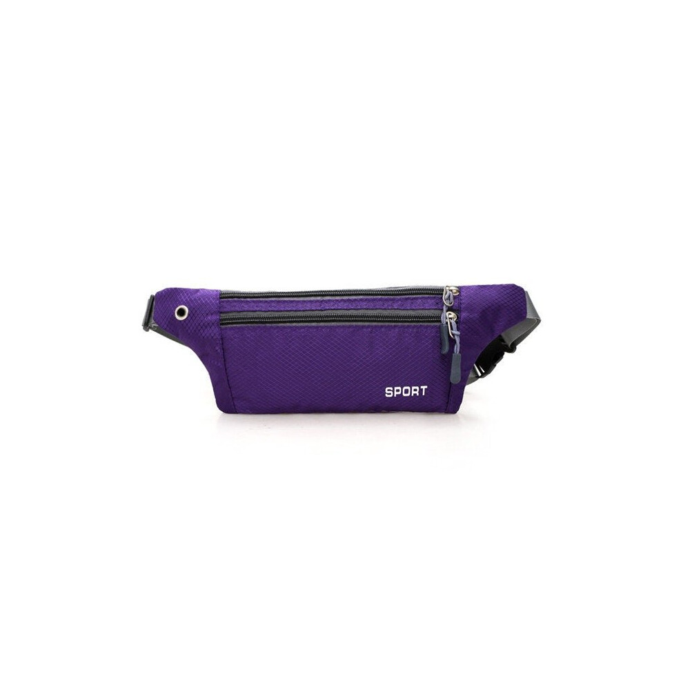 (Purple) Running Waist Outdooors Sports Zipper Gym Hiking Belt Phone Anti Theft Coin Bags-image-OPC-PCMJVFH-NEW