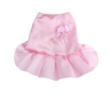 (Pink, XL) 4 Colors Summer Puppy Pet Dog Tutu Lace Satin Skirt Cat Princess Party Wedding Dress