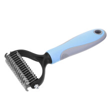 (Blue, S) Dog Cleaning Slicker Brush Cat Grooming Brush Removes Undercoat for Dogs Cats Pet