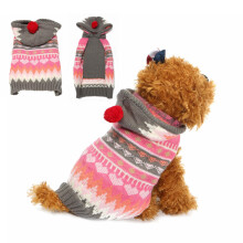 (M) Pet Dog Cat Snowflake Sweater Winter Warm Coat Jacket Clothes Vest Costume Jacket Hat Apparel Hoodie
