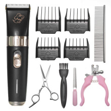 (Black) Pet Grooming Clippers, 2 level speed adjustable Rechargeable Cordless Dog Grooming Clippers Kit