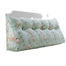 (Green) Triangular Wedge Cushion Soft Upholstered Pillow Headboard Reading Pillow Cushion Sofa Bed Pillow Backrest Positioning Support Pillow