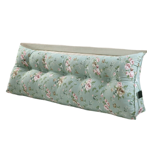 (Green) Triangular Wedge Cushion Soft Upholstered Pillow Headboard Reading Pillow Cushion Sofa Bed Pillow Backrest Positioning Support Pillow 2