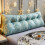 (Green) Triangular Wedge Cushion Soft Upholstered Pillow Headboard Reading Pillow Cushion Sofa Bed Pillow Backrest Positioning Support Pillow 4