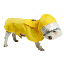 (Yellow, L) S/M Waterproof Dog Pet Raincoat Portable Raining Jacket Clothes