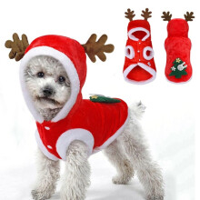(L) Pet Coat Dog Cat Clothes Small Puppy Dog Costume Clothes For Christmas Parties