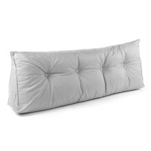 (Light Grey) Sofa Back Cushion Bed Couch Seat Back Pad Waist Support Triangular Wedge Pillow Backrest Home Office Furniture Decorations
