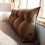 (Coffee) Sofa Bed Large Filled Triangular Wedge Cushion Bed Backrest Positioning Support Pillow Reading Pillow Office Lumbar Pad with Removable Cover 6