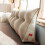 (Coffee) Sofa Bed Large Filled Triangular Wedge Cushion Bed Backrest Positioning Support Pillow Reading Pillow Office Lumbar Pad with Removable Cover 4