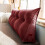 (Coffee) Sofa Bed Large Filled Triangular Wedge Cushion Bed Backrest Positioning Support Pillow Reading Pillow Office Lumbar Pad with Removable Cover 5