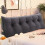 (Dark Blue) Sofa Back Cushion Bed Couch Seat Rest Pad Waist Support Backrest Triangular Wedge Pillow 7