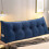 (Dark Blue) Sofa Back Cushion Bed Couch Seat Rest Pad Waist Support Backrest Triangular Wedge Pillow 8