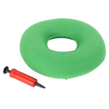 (Green) Medical Inflatable Seat Cushion Ring Round PVC Seat Air Massage Mattress Pillow Anti Hemorrhoid Home Office Chair Supplies