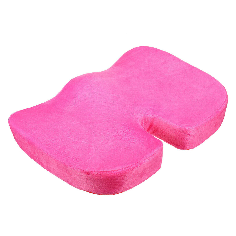 Gzuk (Red) Memory Foam Seat Cushion Travel U-Shaped Orthopedic Coccyx Protection Chair Pad Massage Hip Cushion Pillow