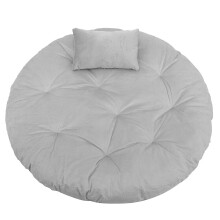 (Grey) Hammock Chair Seat Cushion Hanging Swing Velvet Seat Pad Thick Nest Hanging Chair Back Pillow Home Office Furniture Accessories