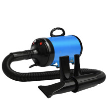 (Blue) 2200W Dog Hair Dryer Electric Blower Warm Wind Cat Paws Grooming Electric Machine with 3 Nozzles Adjustable Steppless