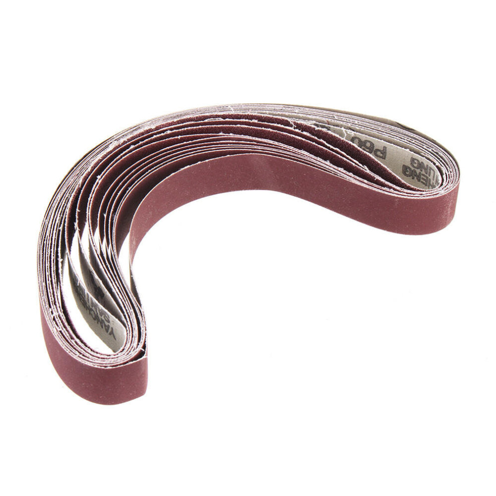(320 Grit) 10Pcs 40 To 1000 Grit 30Mm X 580Mm Sanding Belts For Belt Sander Attachment Use Motor/Angle Grinder 1138392154632