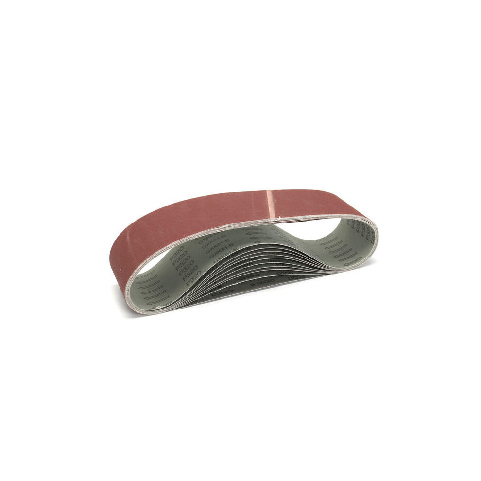 (320 Grit) 10Pcs 50X915mm Sanding Belts 40/120/180/320 Grit Aluminium Oxide Belts Abrasive Tool 1138392163016