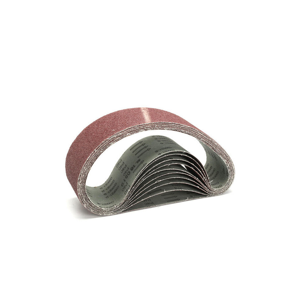 (40 Grit) 10Pcs 50X915mm Sanding Belts 40/120/180/320 Grit Aluminium Oxide Belts Abrasive Tool 1138392163009