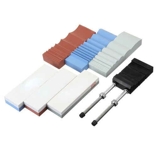 (Green+White Semicircular Convex Shape) Sharpening Stone Double Side Semicicular Concave Semicircular Convex V Shape 2