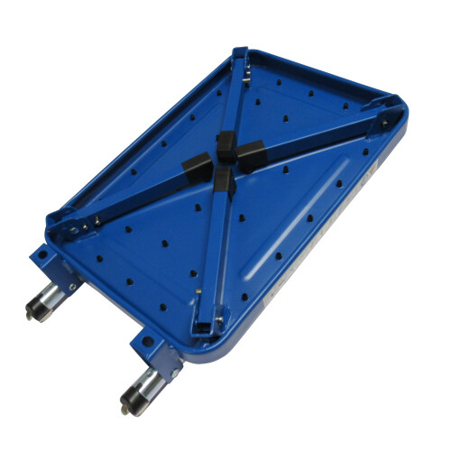 (Blue) Single Caravan Folding Step & Handrail (Non Slip) 2