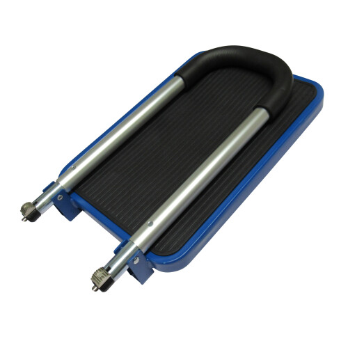 (Blue) Single Caravan Folding Step & Handrail (Non Slip) 1