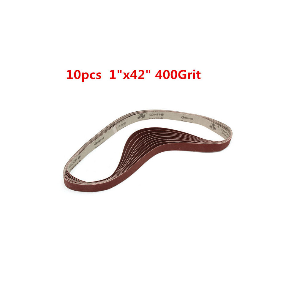 10Pcs 106Cm X 25Mm Alumina Sanding Belts 400 Grit Self Sharpening Oxide Abrasive Strips 1138392163351